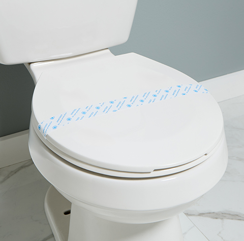 Fischer Paper Products Printed Toilet Seat Band Stock Design 1.5" x 16" 1000 / bx
