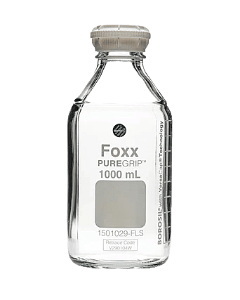 PUREGRIP® Rhino Safety Coated Glass Bottles 1 L Clear GL45 VersaCap