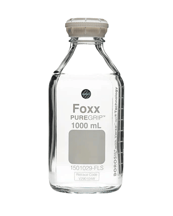 PUREGRIP® Rhino Safety Coated Glass Bottles 1 L Clear GL45 VersaCap