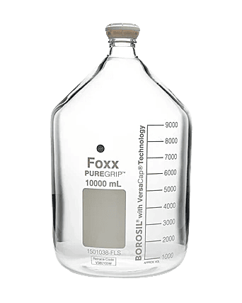 PUREGRIP® Rhino Safety Coated Glass Bottles 10 L Clear GL45 VersaCap