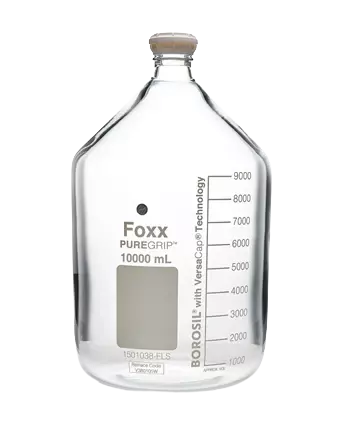PUREGRIP® Rhino Safety Coated Glass Bottles 10 L Clear GL45 VersaCap