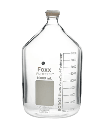 PUREGRIP® Rhino Safety Coated Glass Bottles 10 L Clear GL45 VersaCap
