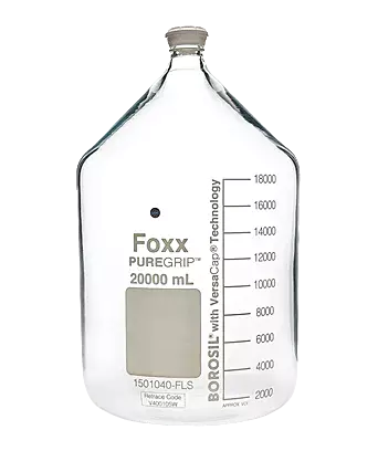 PUREGRIP® Rhino Safety Coated Glass Bottles 20 L Clear GL45 VersaCap