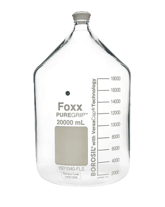 PUREGRIP® Rhino Safety Coated Glass Bottles 20 L Clear GL45 VersaCap