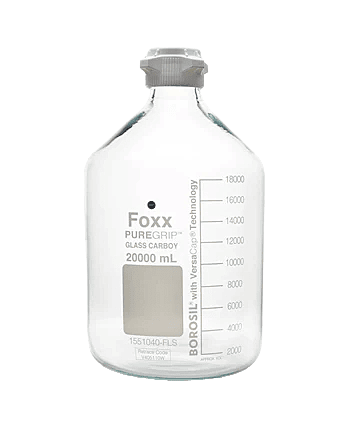 PUREGRIP® Rhino Safety Coated Glass Bottles 20 L Clear 83B VersaCap