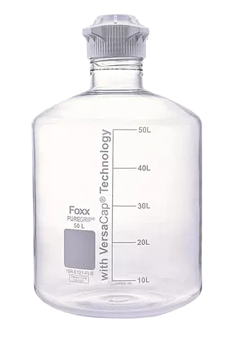 PUREGRIP® Rhino Safety Coated Glass Bottles 50 L Clear 120 mm VersaCap