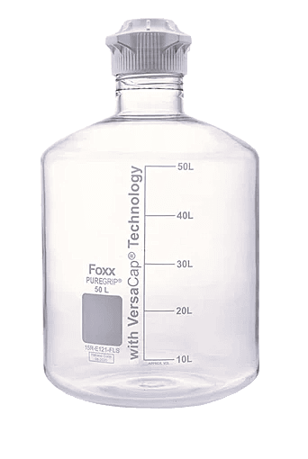 PUREGRIP® Rhino Safety Coated Glass Bottles 50 L Clear 120 mm VersaCap