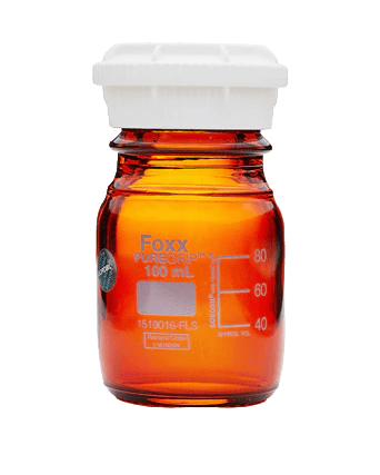 PUREGRIP® Rhino Safety Coated Glass Bottles 100mL Amber GL45 VersaCap