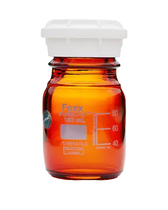 PUREGRIP® Rhino Safety Coated Glass Bottles 100mL Amber GL45 VersaCap