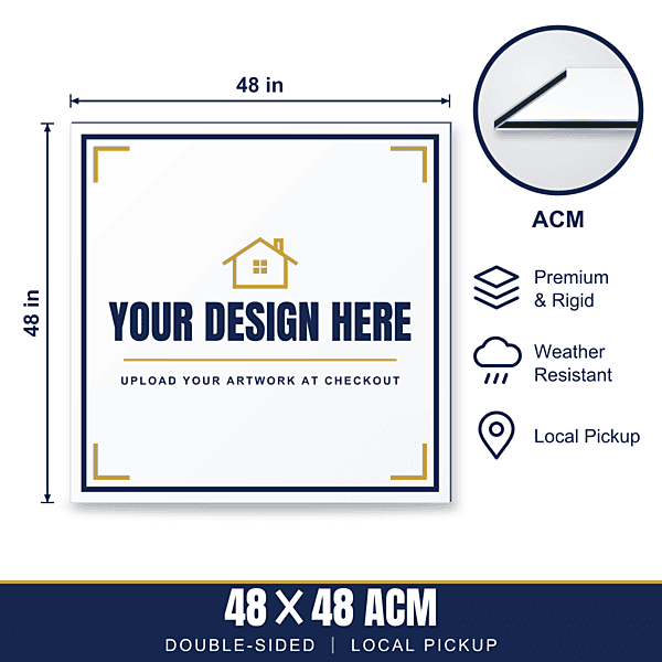 48x48 Metal (ACM) Sign — Weekly Pickup