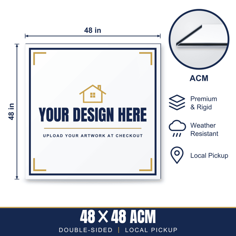 48x48 Metal (ACM) Sign — Weekly Pickup