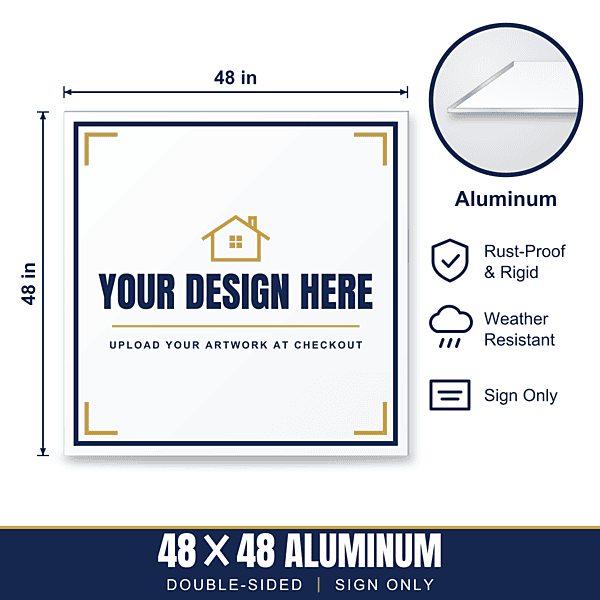 48x48 Aluminum Sign — Sign Only