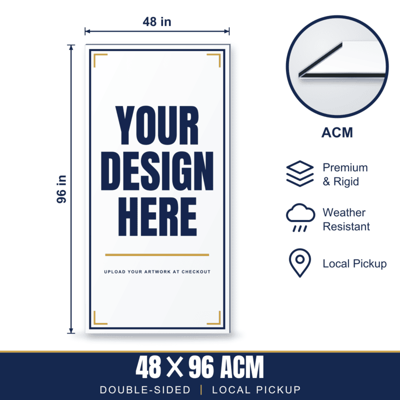 48x96 Metal (ACM) Sign — Weekly Pickup