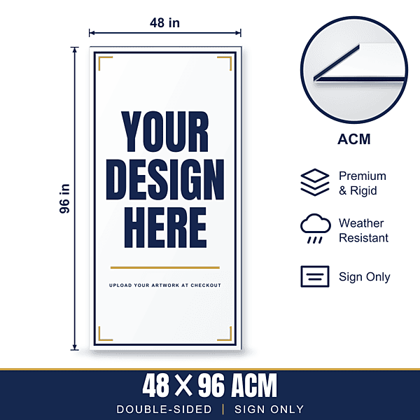 48x96 Metal (ACM) Sign — Sign Only