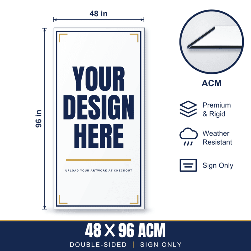 48x96 Metal (ACM) Sign — Sign Only