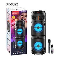 Oudiobop BK-8822 Dual 8.5" Portable Party Speaker with Mic & LED Lights
