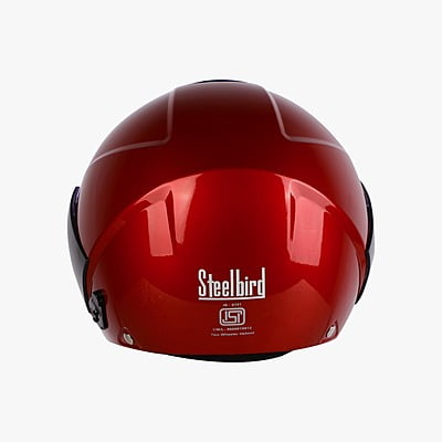 STEELBIRD SBH-5 TRIPLE NINE GLOSSY CHERRY RED C/V 600 MM