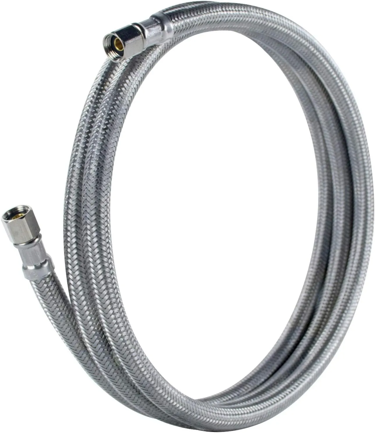 Certified Appliance Accessories Ice Maker Water Line, 7 Feet, PVC Core with Premium Braided Stainless Steel