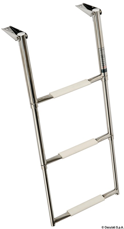Telescopic large ladder AISI316 3 steps