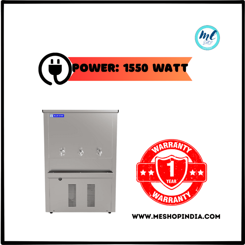 Power consumption of Blue star CW 150150-T water cooler with cold and warm option