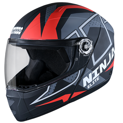 STUDDS NINJA ELITE SUPER D6 MATT BLACK N2 RED C/V (XL)