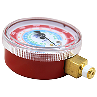 Manómetro 2 1/2" Alta para °F 0-500Psi R22/134A/404A, Yellow Jacket, Rojo - 49015