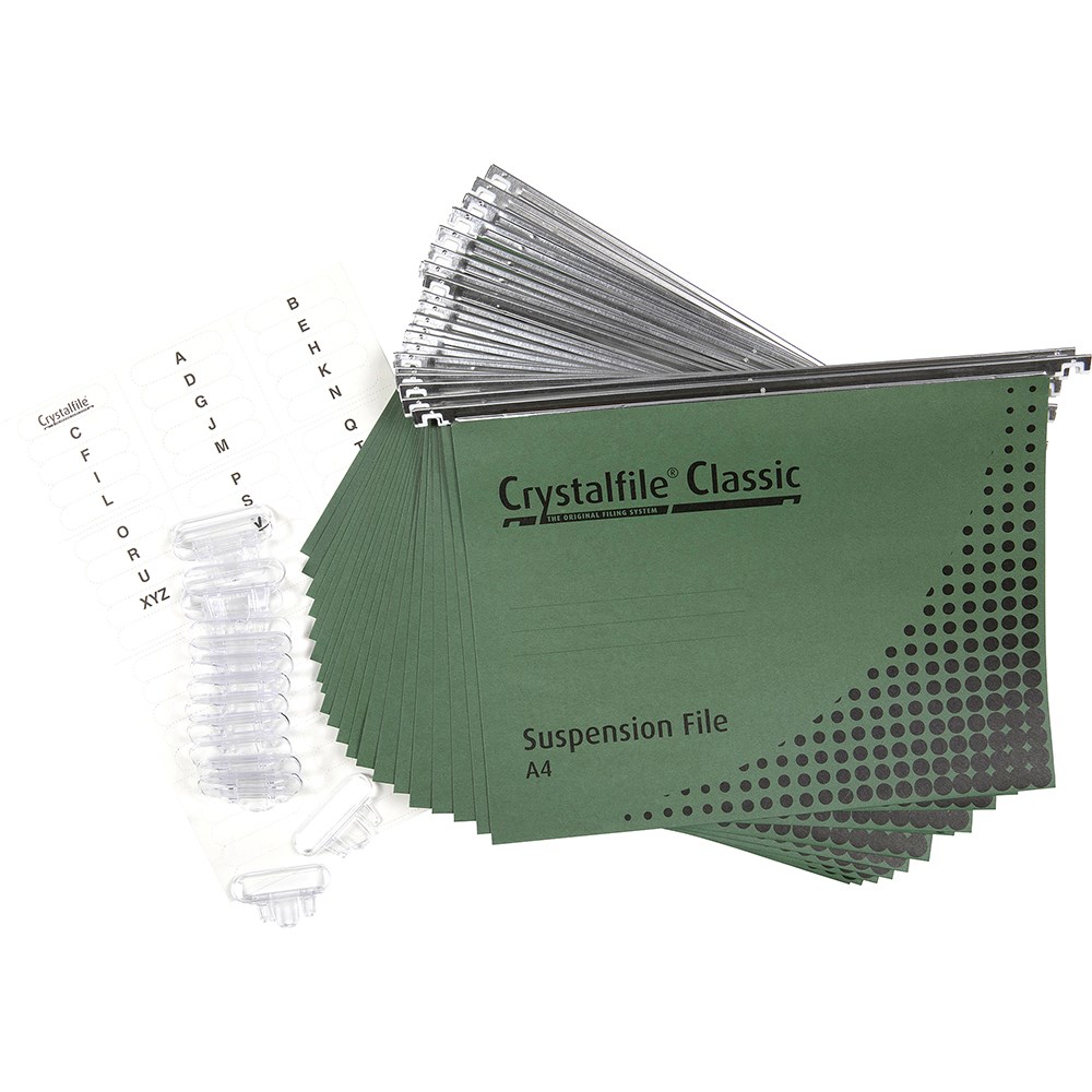 Crystalfile Suspension Files Enviro Classic A4 Complete Pack  of 20