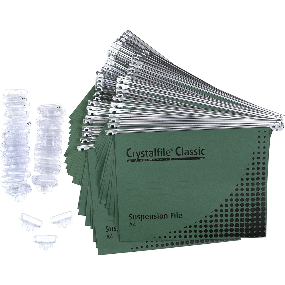 Crystalfile Suspension Files Enviro Classic A4 Complete Pack  of 50