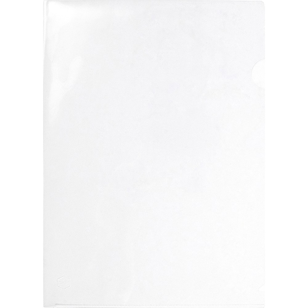 Marbig Ultra Letter Files A4 Polypropylene Clear Pack  Of 100