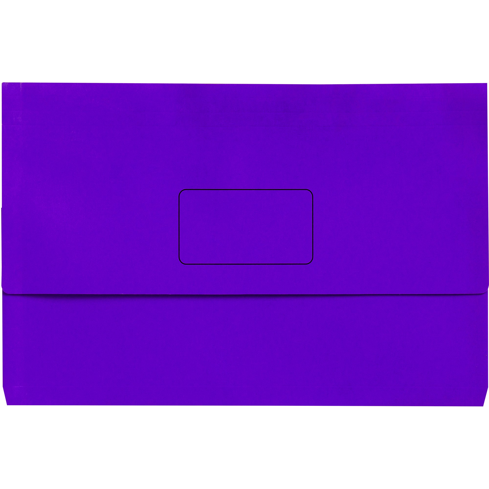 Marbig Slimpick Manilla Document Wallet Foolscap 30mm Gusset Purple Pack  Of 10