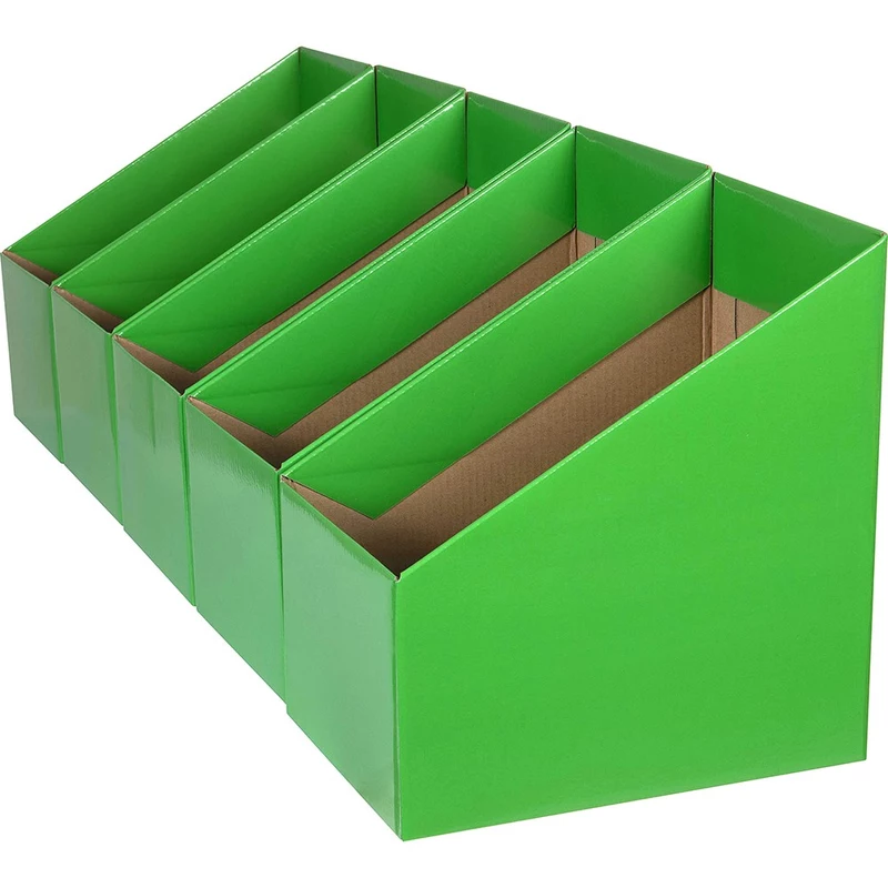 Marbig Book Box es Large 170W x 250D x 270mmH Green Pack Of 5