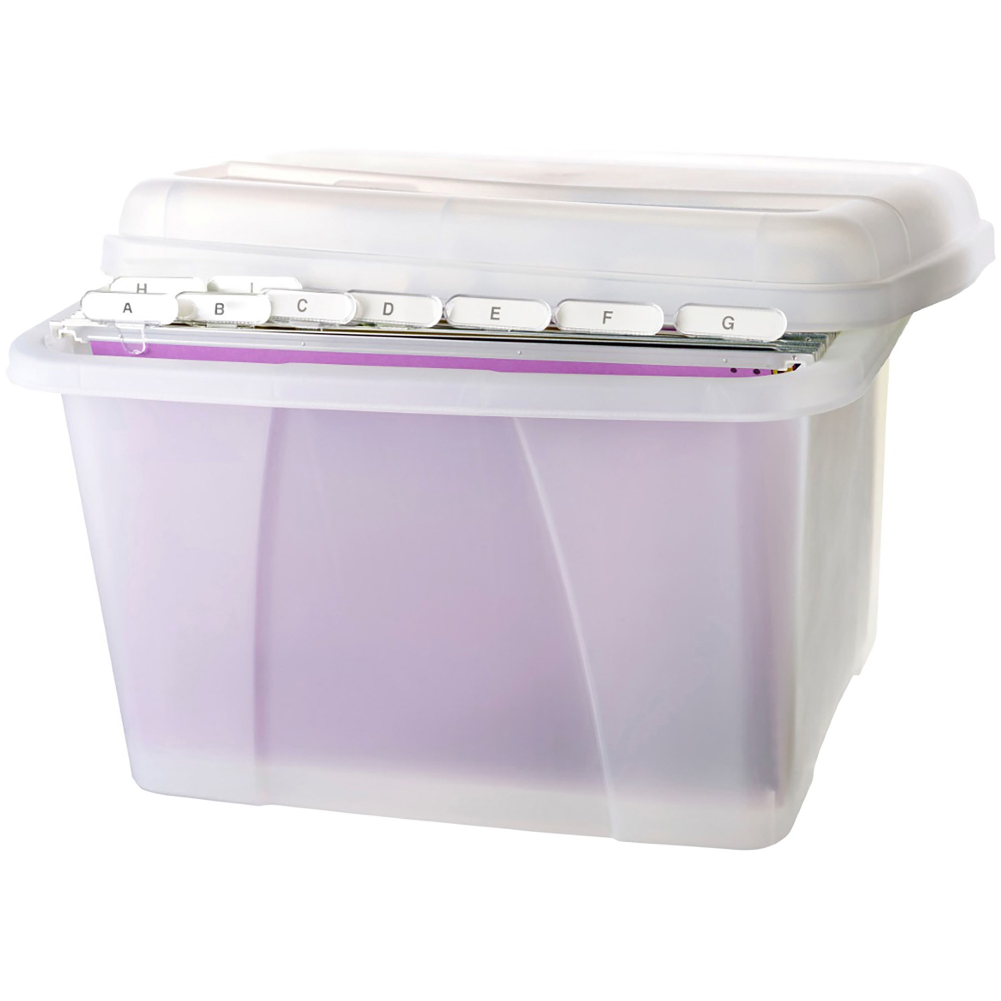 Crystalfile Porta Box  32L With 10 Suspension Files Clear