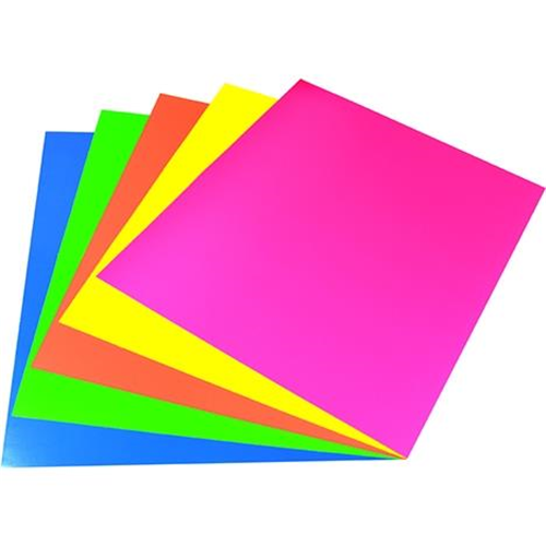 Rainbow Fluro Board 290gsm 510mmx640mm Assorted