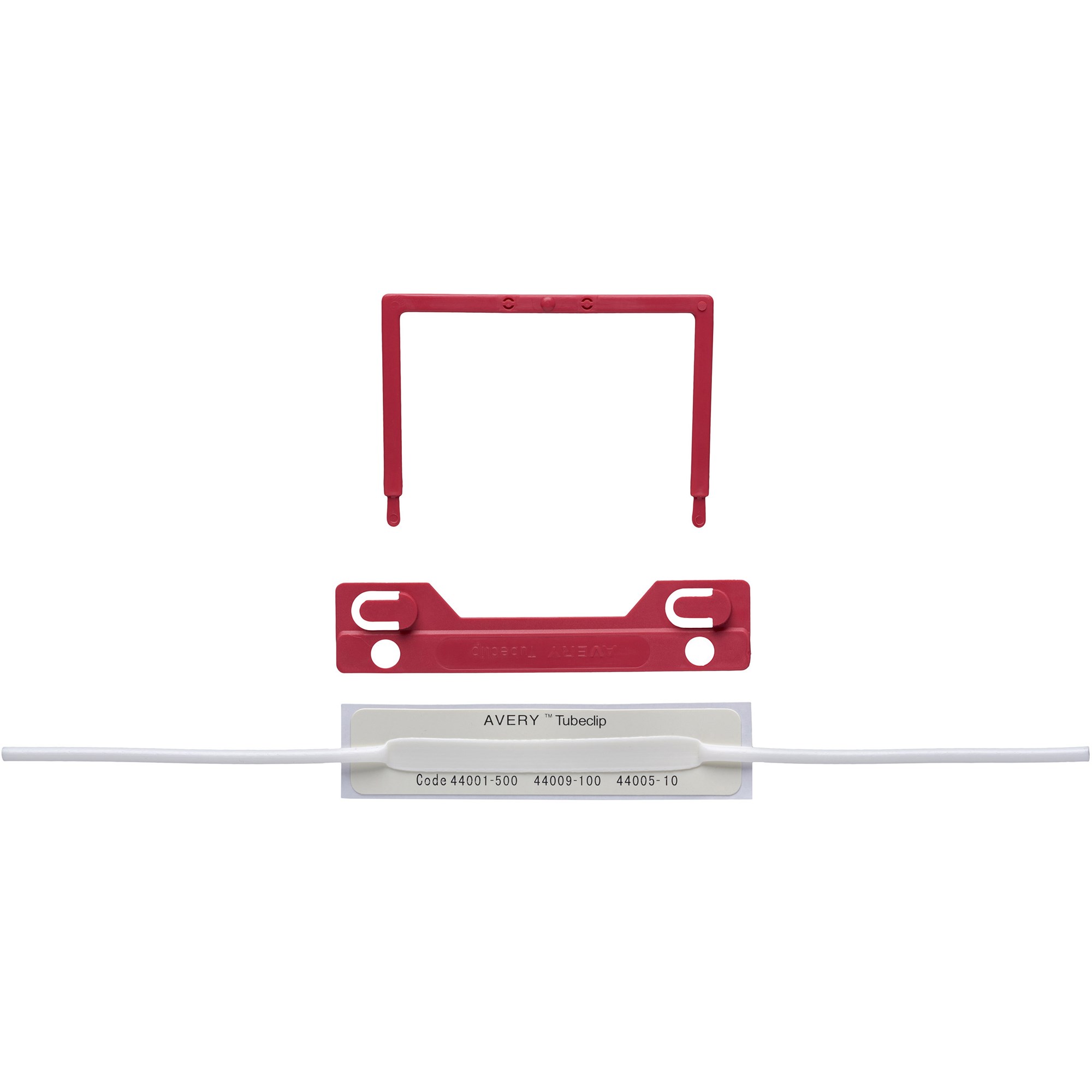Avery Tubeclip File Fastener Complete Red Box  100