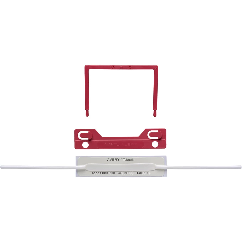 Avery Tubeclip File Fastener Complete Red Box 100