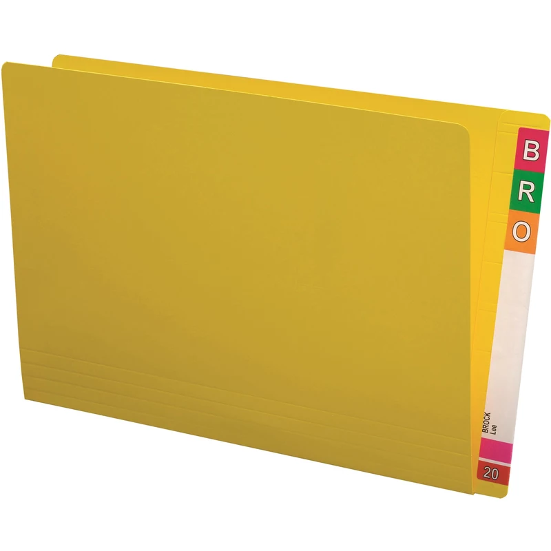 Avery Lateral Shelf Files Foolscap Extra Heavy Weight Yellow Box  Of 100