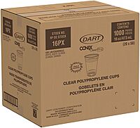 Dart Conex Pro Polypropylene Cold Cup 16 oz, Clear 20 / 50 cs