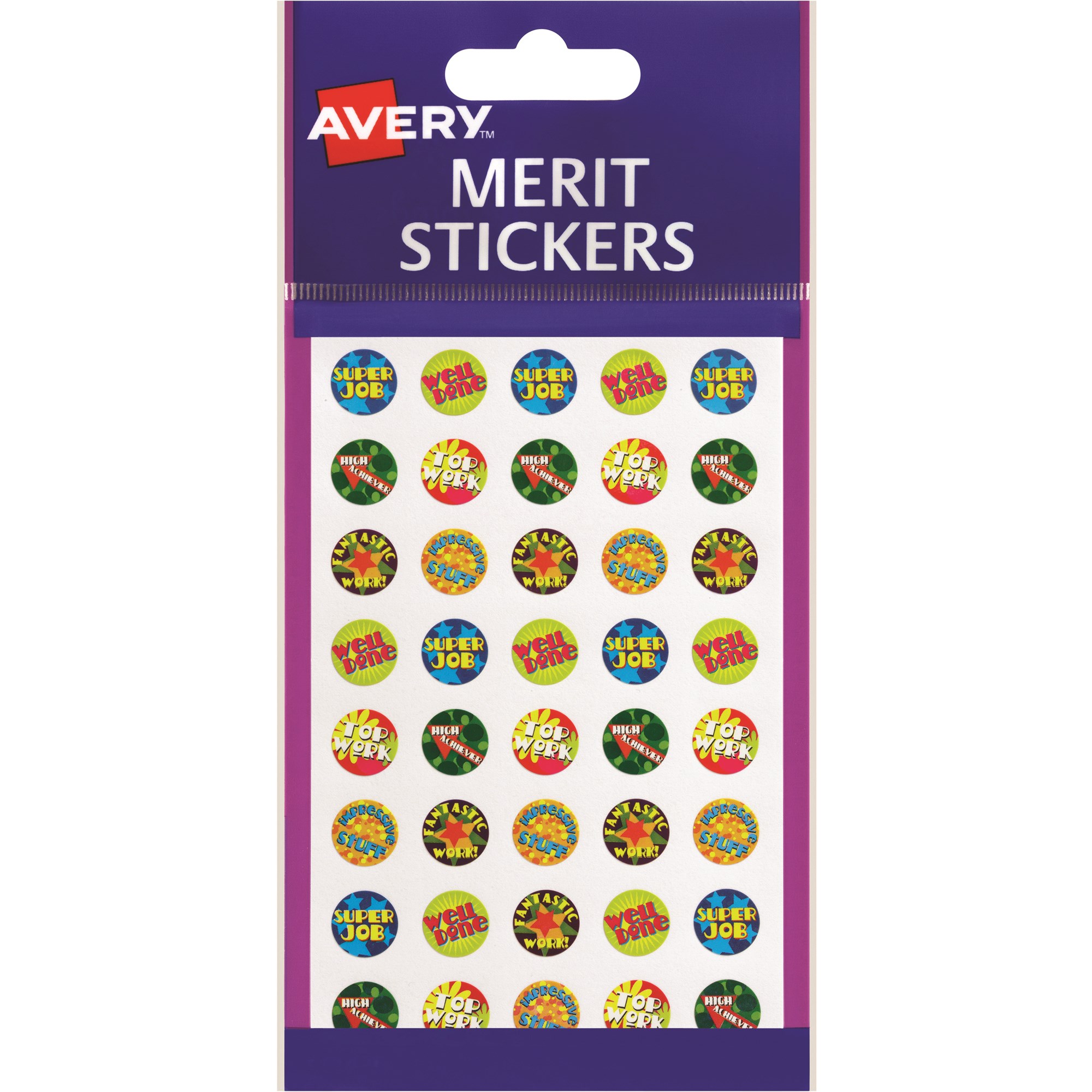 Avery Merit Stickers Mini Brights Round 14mm Assorted Colours Pack Of 800