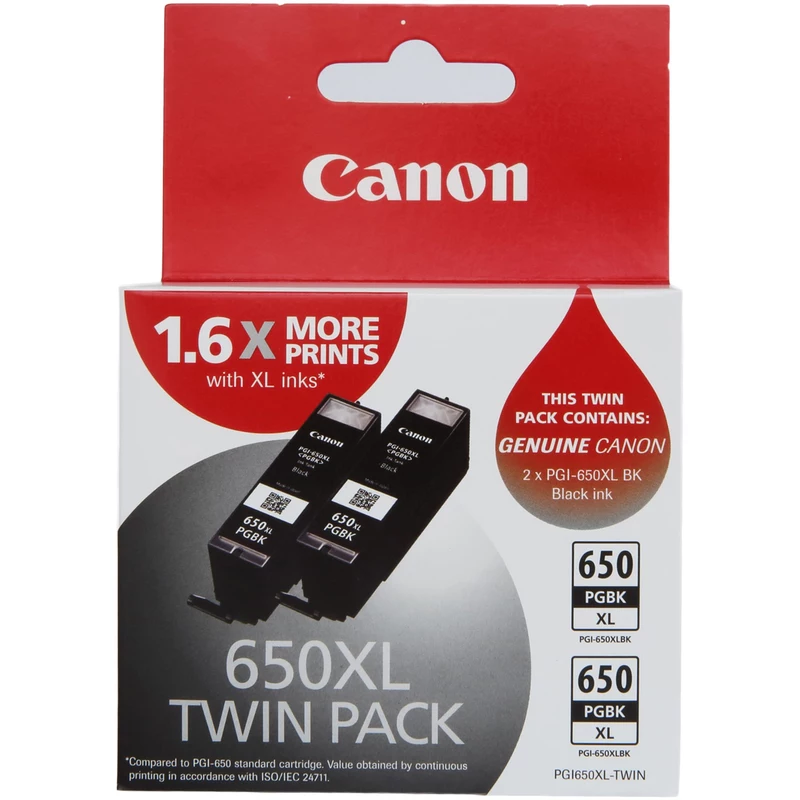 Canon Pixma PGI650XLBK Ink Cartridge High Yield Twin Pack  Black