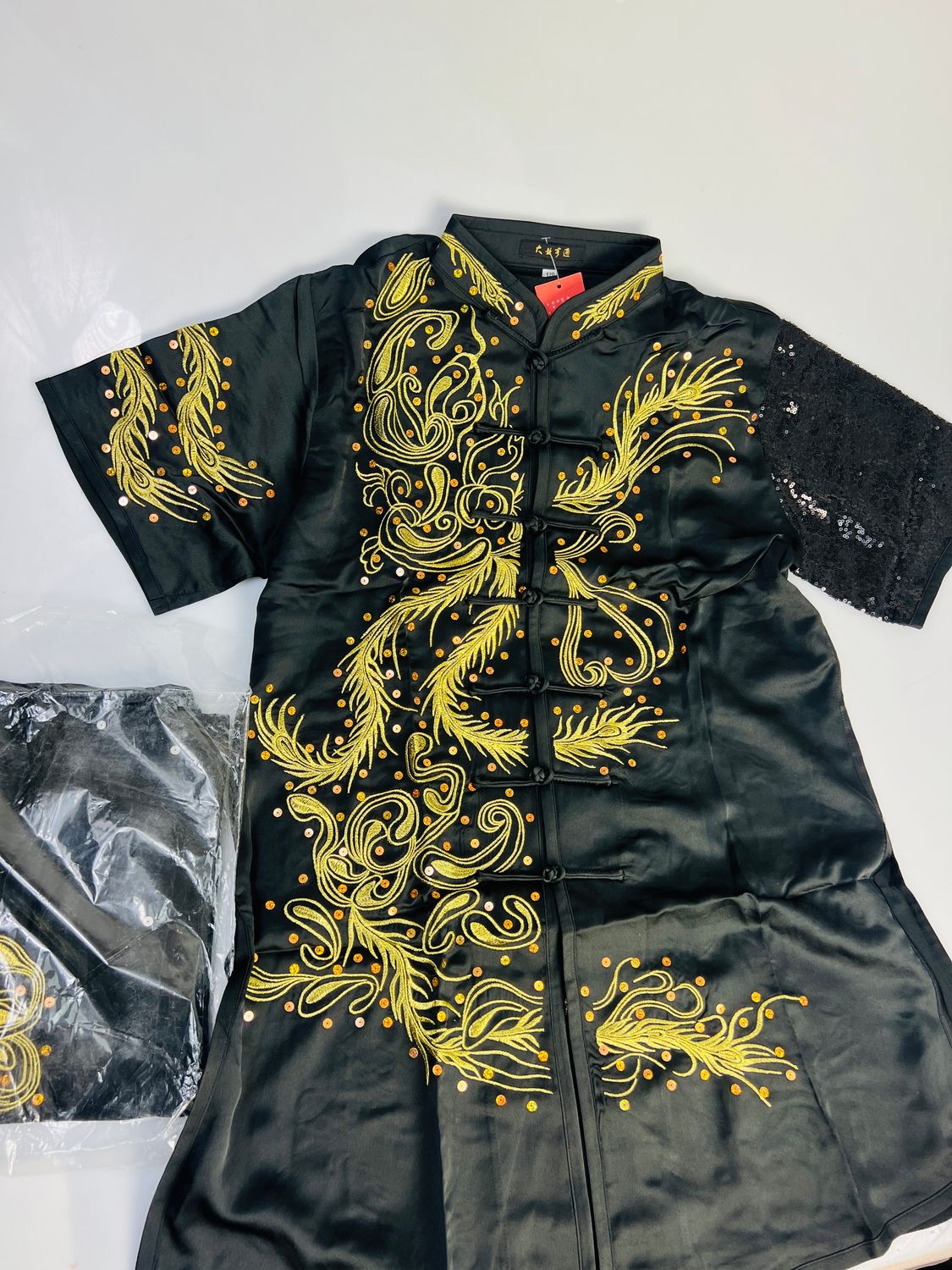 Copia de Uniforme Premium Wu Shu bordado Negro