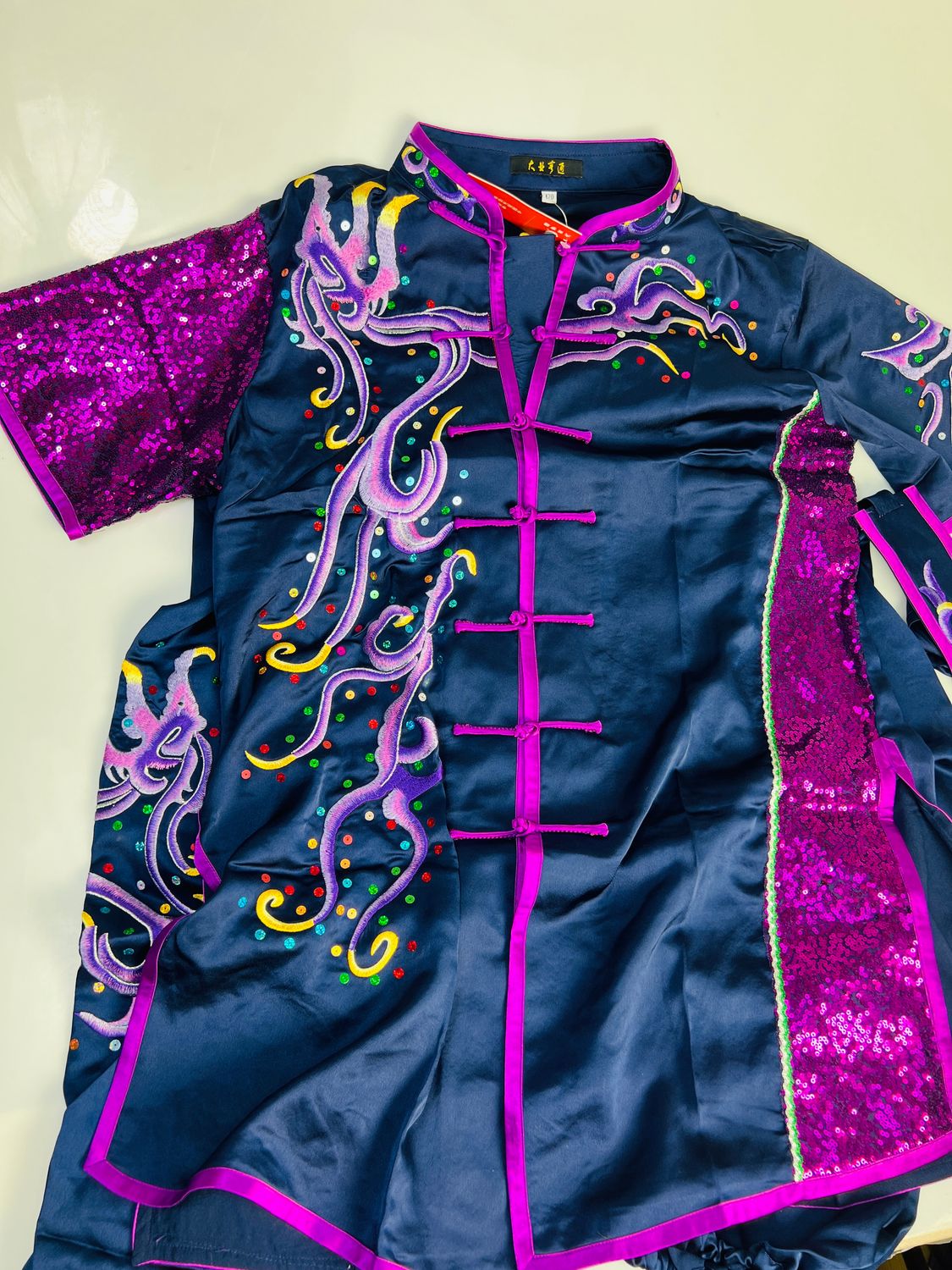 Copia de Copia de Copia de Uniforme Premium Wu Shu bordado Morado