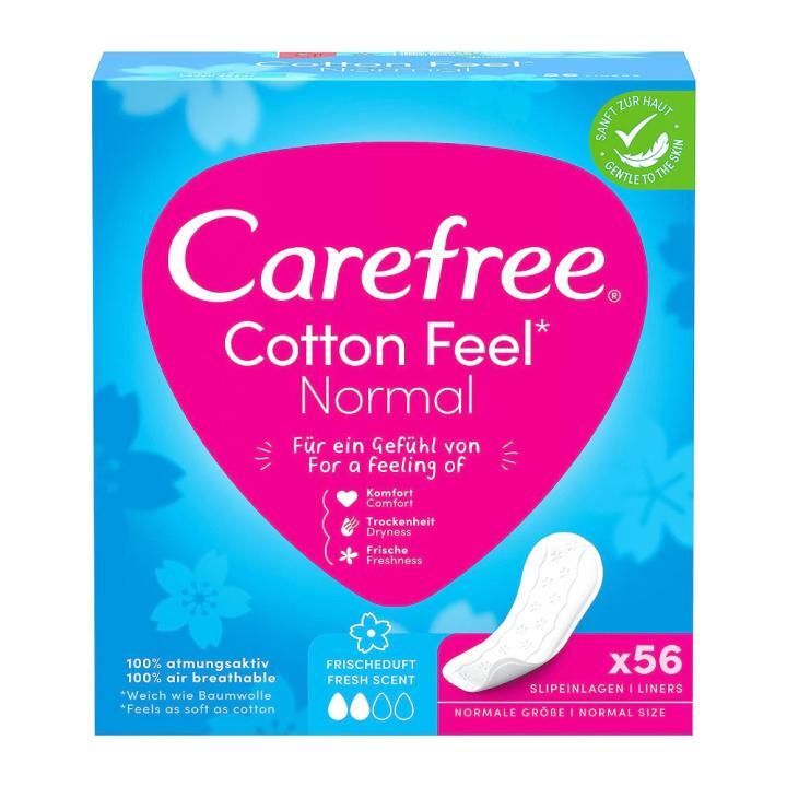 Carefree Panty Liners - Cotton Feel Normal - Fresh Scent - 56 Pieces