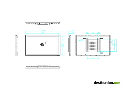destination.kiosk 49-Zoll INDOOR (Wandmontage)