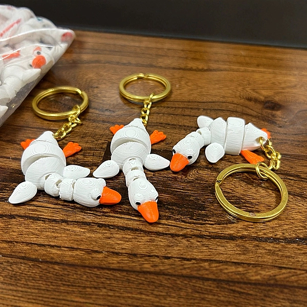 3D PRINTED DUCKIES KEYCHAIN