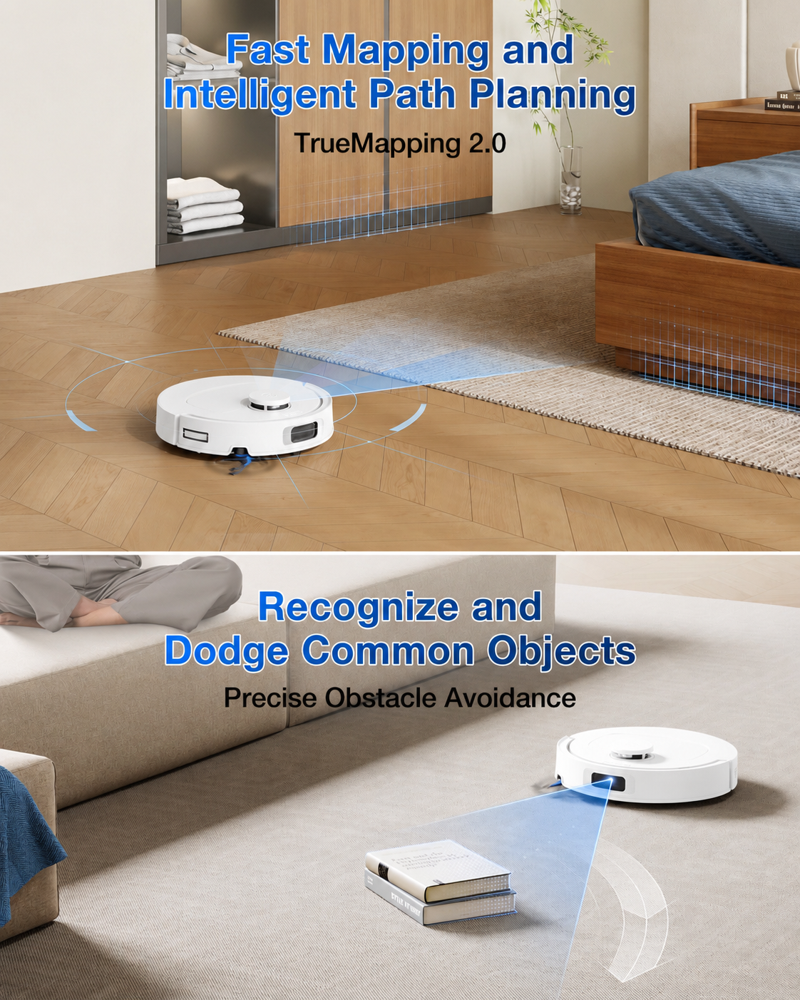 ECOVACS DEEBOT T30C Prime OMNI Smart Robot Vacuum 25,000Pa ZeroTangle OMNI White R