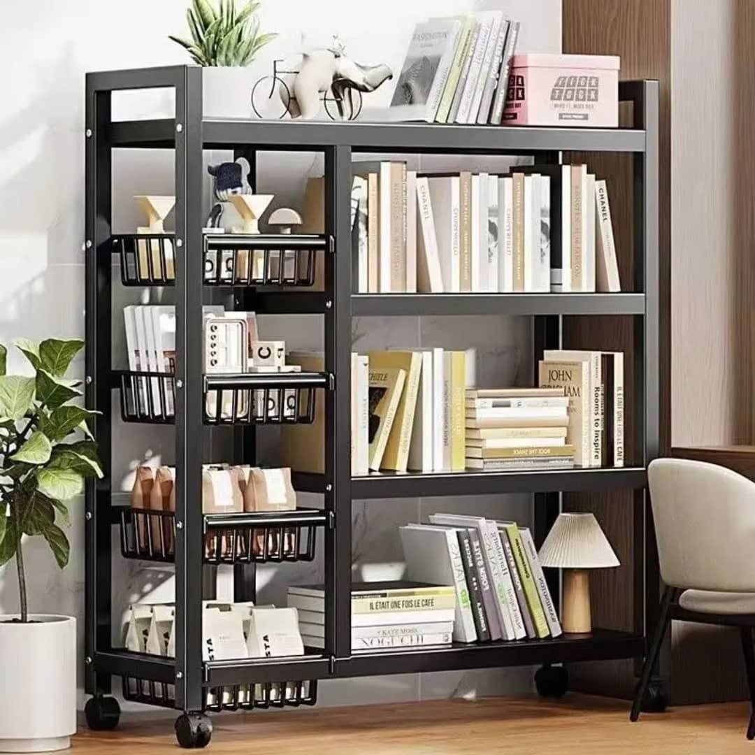 4LAYERS 90CM MULTIPURPOSE MOVABLE STORAGE RACK FOR HOMES