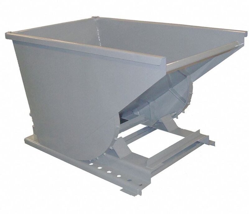 Tolva de Autovaciado, 6000 lb., Acero, Gris