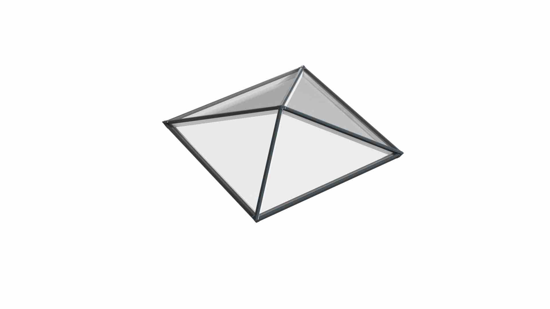 Pyramid Aluminium Lantern Roof 1.9m x 1.9m (4 Pane 4WAY)