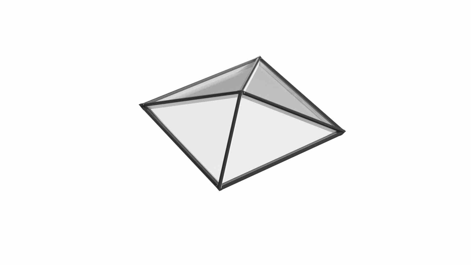 Pyramid Aluminium Lantern Roof 1.6m x 1.6m (4 Pane 4WAY)