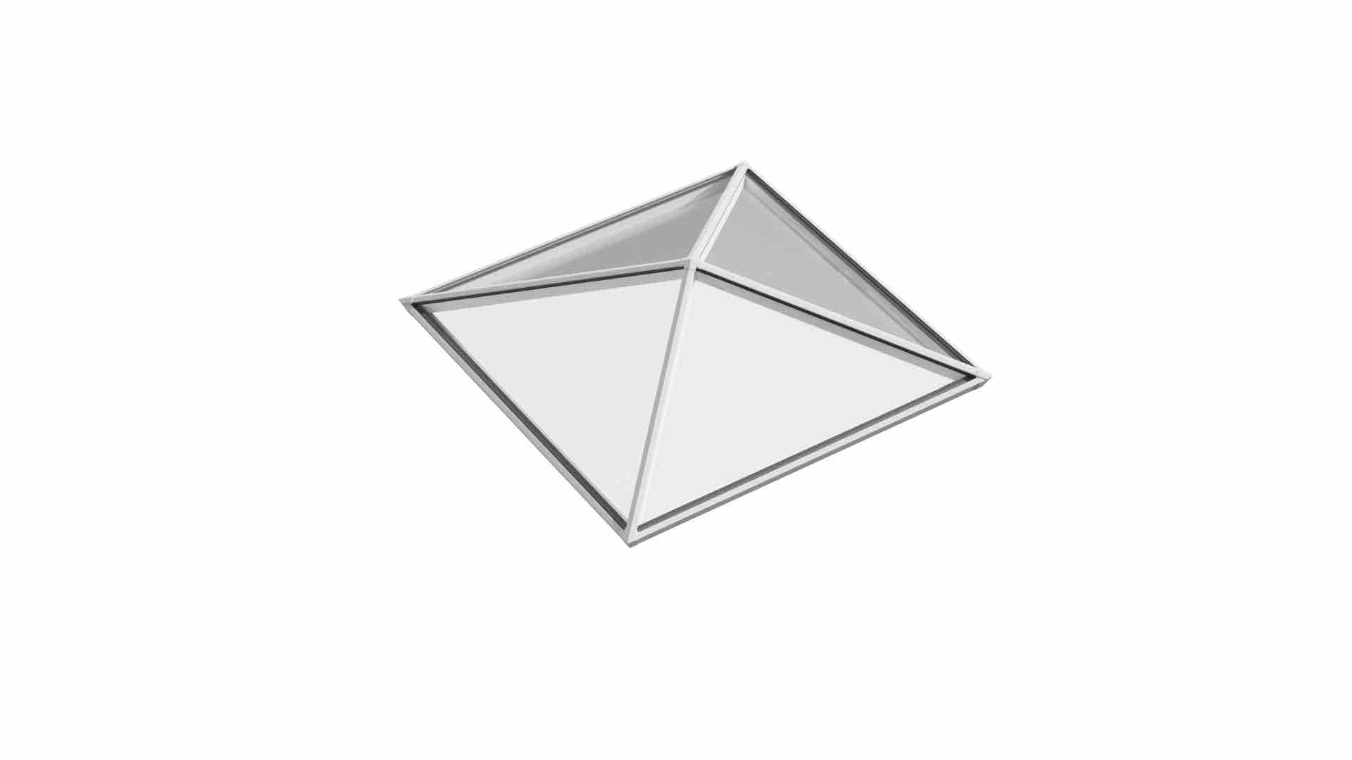 Pyramid Aluminium Lantern Roof 2.4m x 2.4m (4 Pane 4WAY)